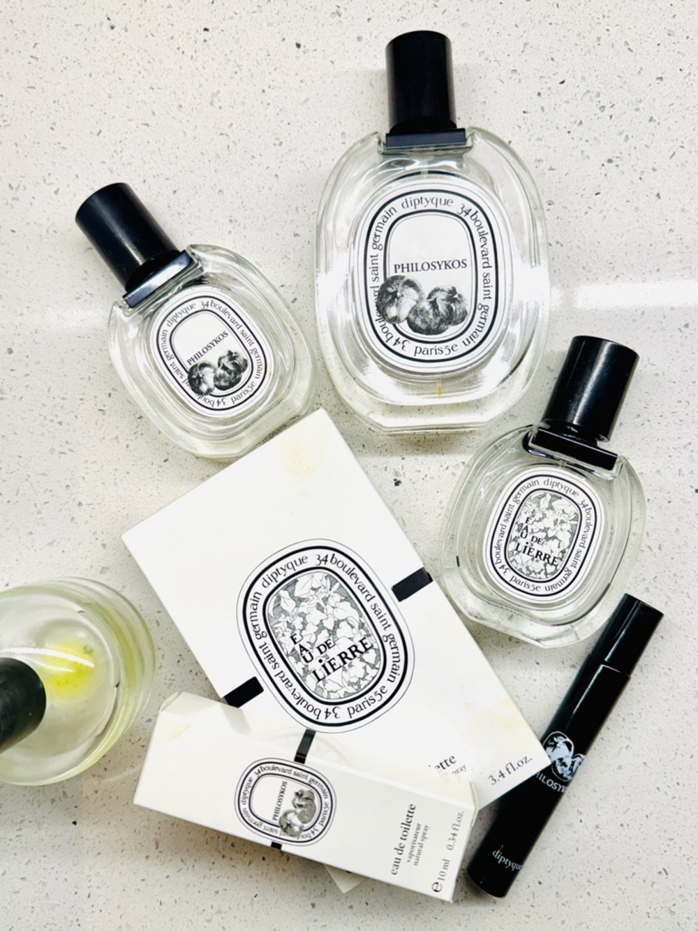 Diptyque Bottles and Packaging Bundle